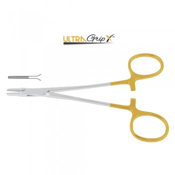 UltraGripX™ TC Ryder-Vascular Needle Holder Stainless Steel, 22.5 cm - 8 3/4"